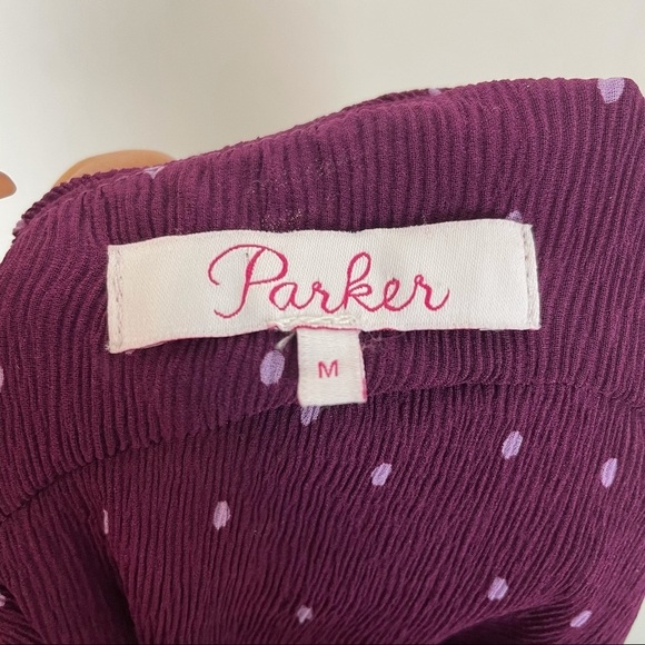 Parker Asymmetrical Top Dark Purple Polka Dot Tank - Picture 7 of 8